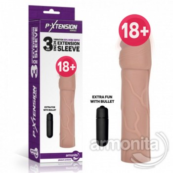 Realistik Uzatmalı Titreşimli Gerçek Ten Doku Penis Kılıfı