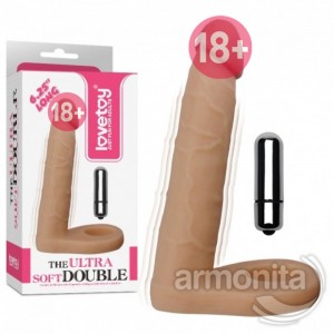 Ultra Soft Double Titreşimli Anal Dildo 13x2,9cm