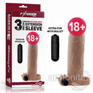 Ekstra Kalın Damarlı Klitoral Uyarıcılı Titreşimli Penis Kılıfı 21X5cm