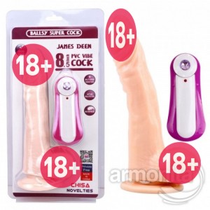 James Deen Realistik Ten Rengi Titreşimli Dildo 18X3,5cm