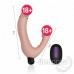 Çift Taraflı Uzaktan Kumandalı Titreşimli Realistik Strapon Dildo 17X3,6