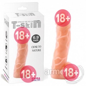 Realistik Damarlı Yüzey Testisli Penis 14X3,8cm