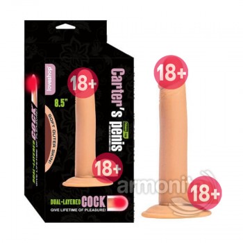 Vantuz Tabanlı Anal Vajinal Realistik Dildo 19X3,5cm