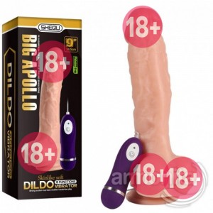 Apolo Realistik 10 Mod Titreşimli Yapay Penis 20X5cm