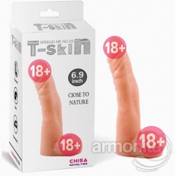 T-Skin İnce Uç Anal Realistik Penis 15X3,5cm