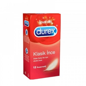 Durex Klasik İnce Prezervatif 12li