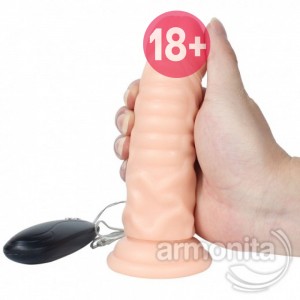 Devın 20 Mod Titreşimli Vantuzlu Realistik Dildo 14X3,7cm